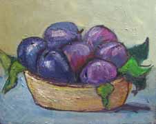 Plums in Basket