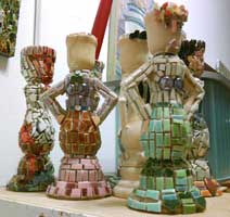 Mosaic Candle Sticks